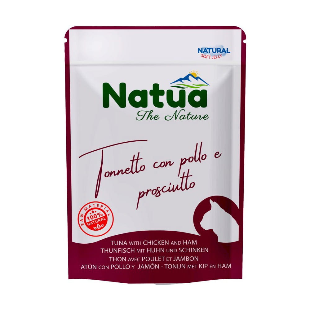 Natua Natural Mokra Karma dla Kota Tuńczyk Kurczak Szynka w Galaretce Saszetka 70g